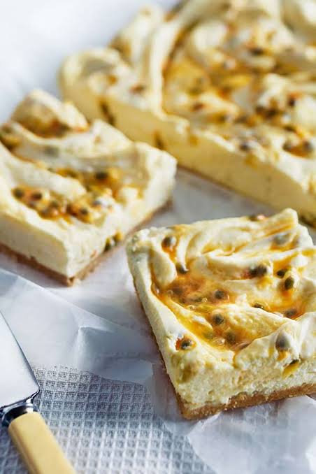 Passionfruit Cheesecake Slice